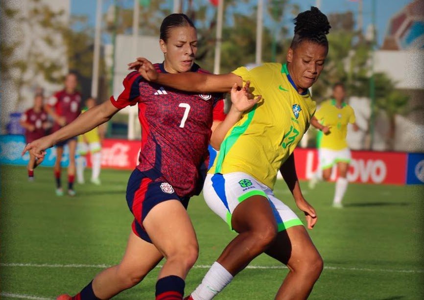Costa Rica vs Brasil en el mundial sub 17 femenino/ foto: Federacion Costarrisense de futbol