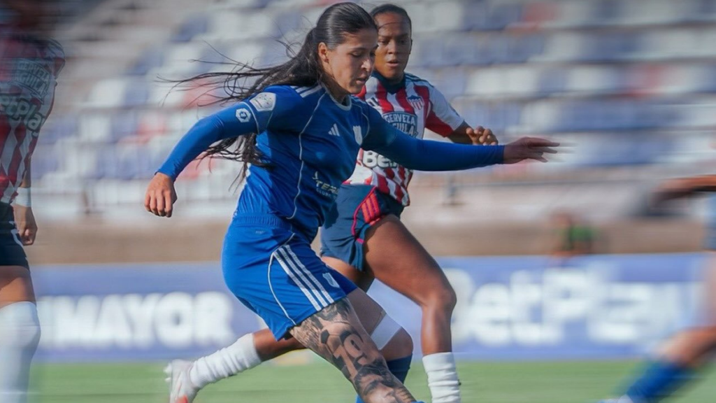 Millonarios y Santa Fe en el partido por la fecha 14. Foto: MillosFem